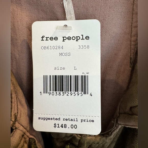 Free People Double cloth Military Jacket two toned Size L MSRP $148 - Picture 7 of 7